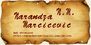 Narandža Marčićević vizit kartica